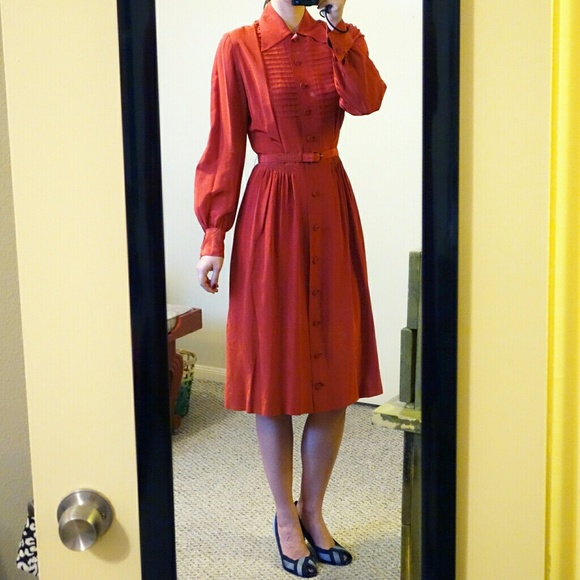 Vintage Dresses & Skirts - *HP* Vintage 1940s Paprika Dress M